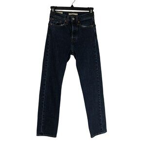 Levis Premium Wedgie Straight Jeans Womens Size 24 Dark Wash High Rise Denim